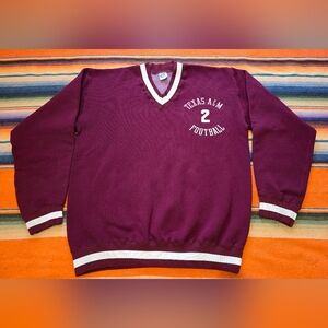Vintage Texas A&M Aggies Russell Athletic V-Neck Sweater